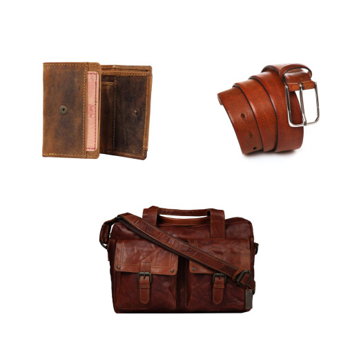 Set Gürtel, Tasche, Geldbörse